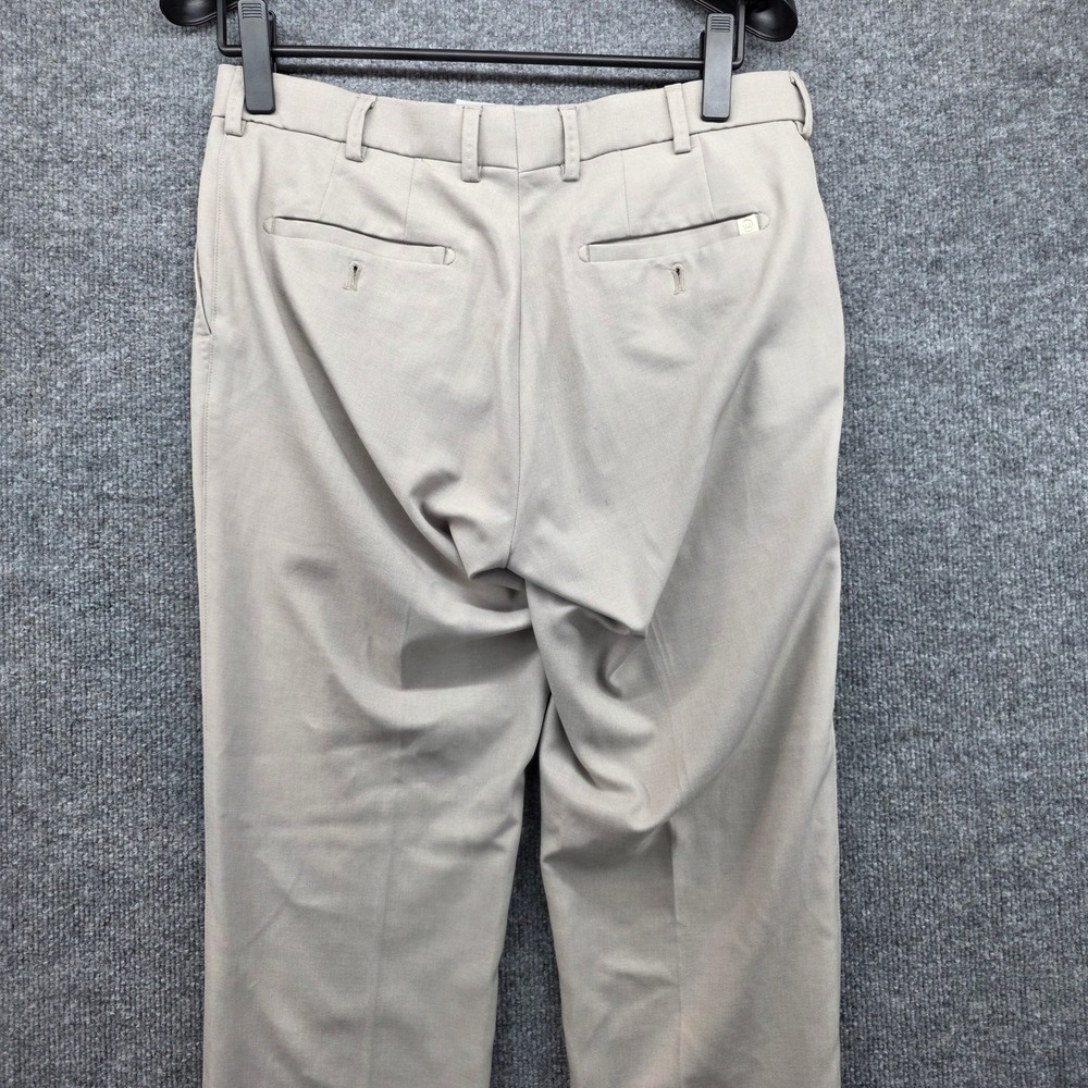 Peter Millar Men's Classic Fit Flat Front Chino Dress Pants Tan Size 33 EB50 - Picture 3 of 12